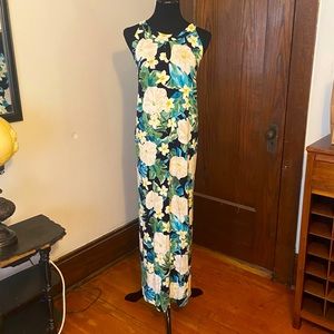 J. Jill Floral Maxi Keyhole Pocket Dress XL